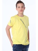 Jungen-T-Shirt mit gelbem Aufdruck NDZ47008 – Online-Shop – Boutique